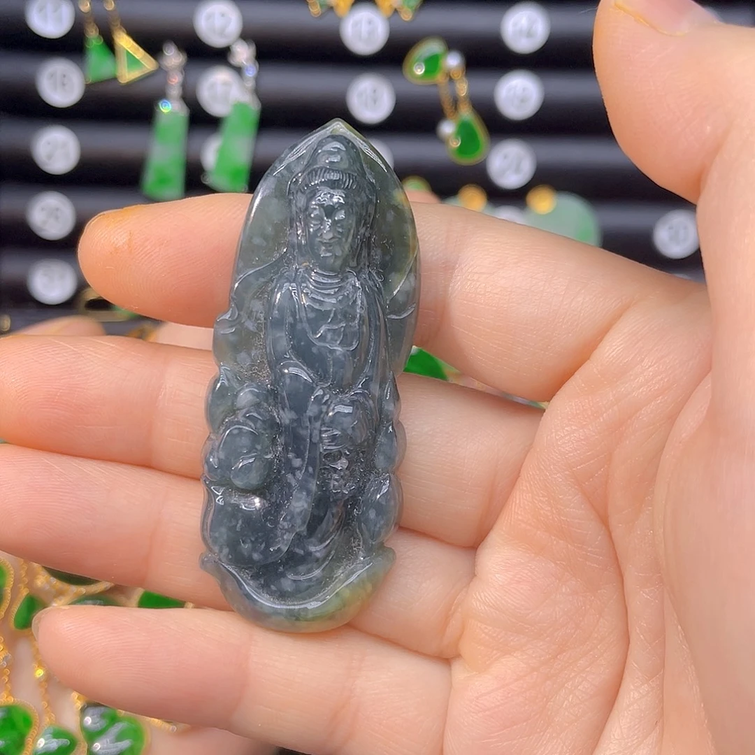 翡翠未镶嵌耳饰天然翡翠
