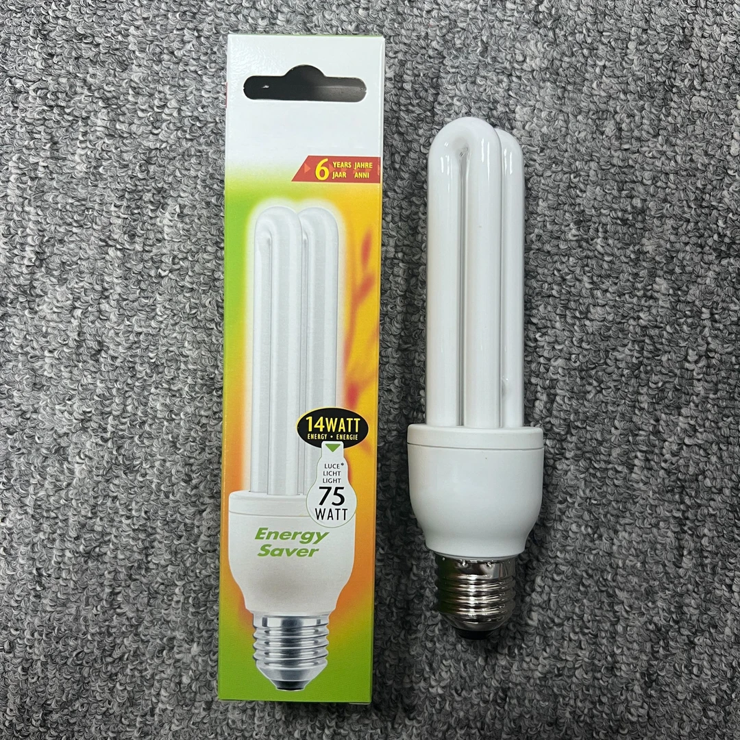 FLPDP-001品牌尾货 外贸U型节能灯管e27家用光灯泡 14W 用多年