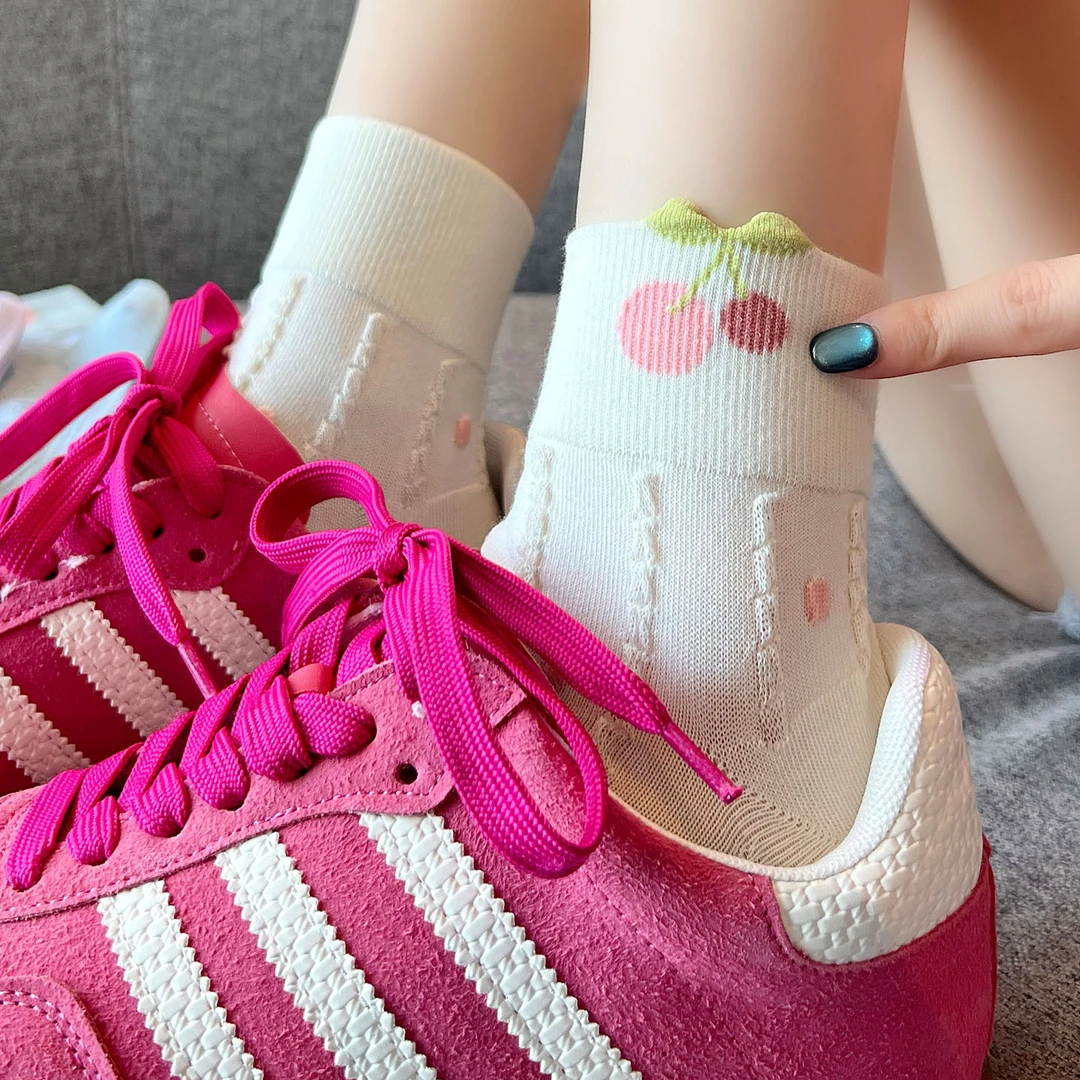 女孩夏天薄袜子女夏季薄款短袜棉袜透气女款可爱中筒无骨袜春夏季