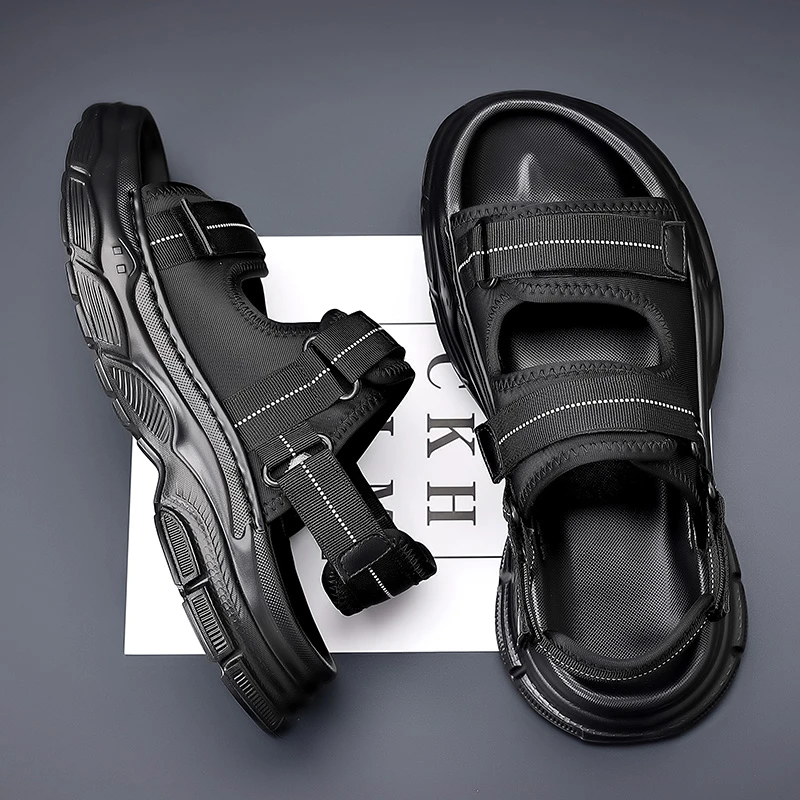 法菲欧男鞋宽楦软底开车透气速干时尚百搭男款两穿运动凉鞋沙滩鞋