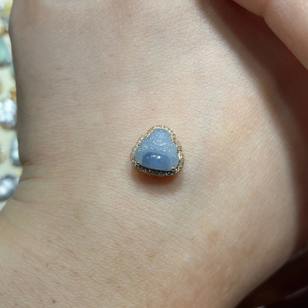 【闪购商品】翡翠吊坠(不含链)18K金镶嵌