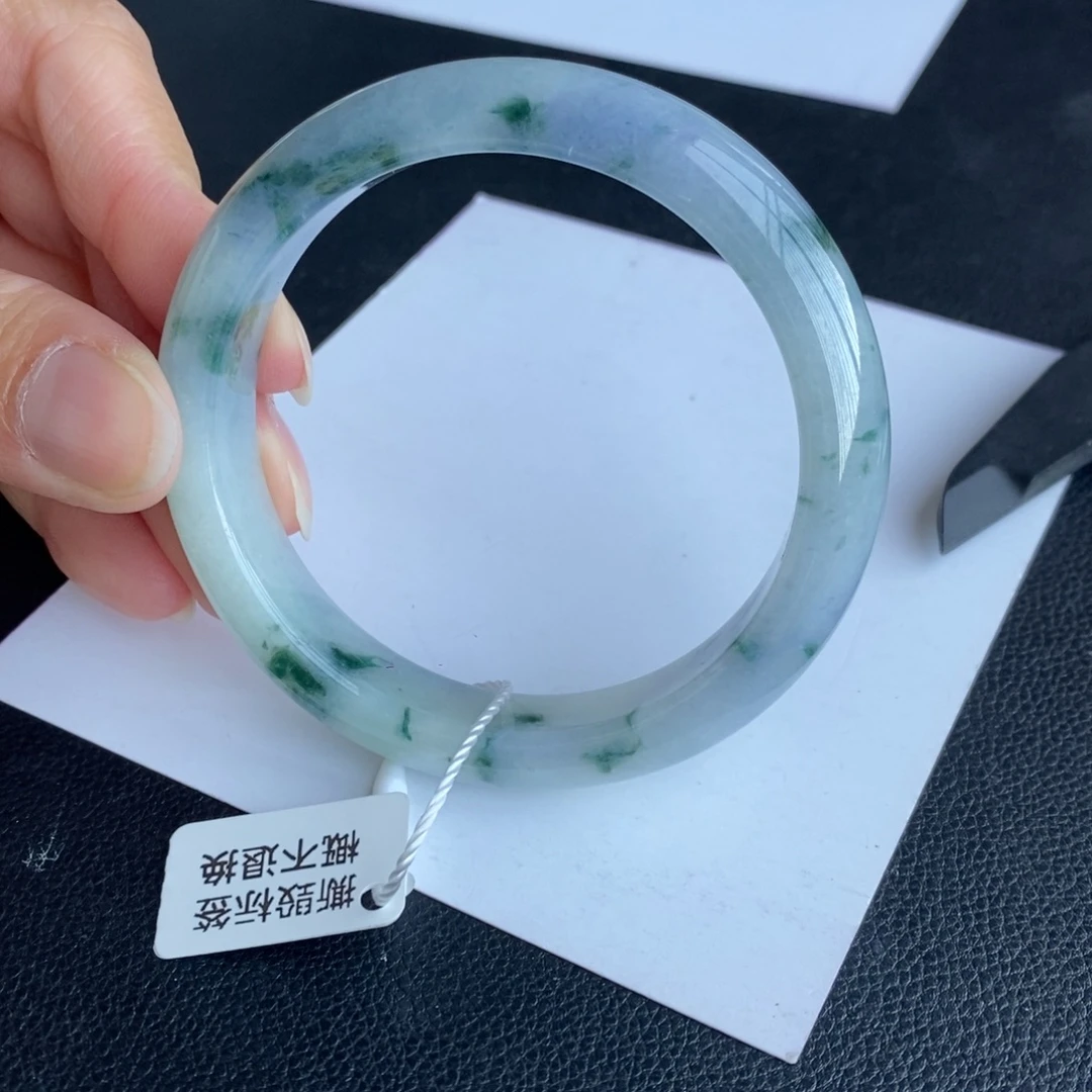 翡翠未镶嵌手镯56正圈
