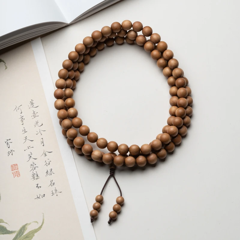 雅玩｜【悟山檀】108颗8mm老山檀手串（多样性发其一）