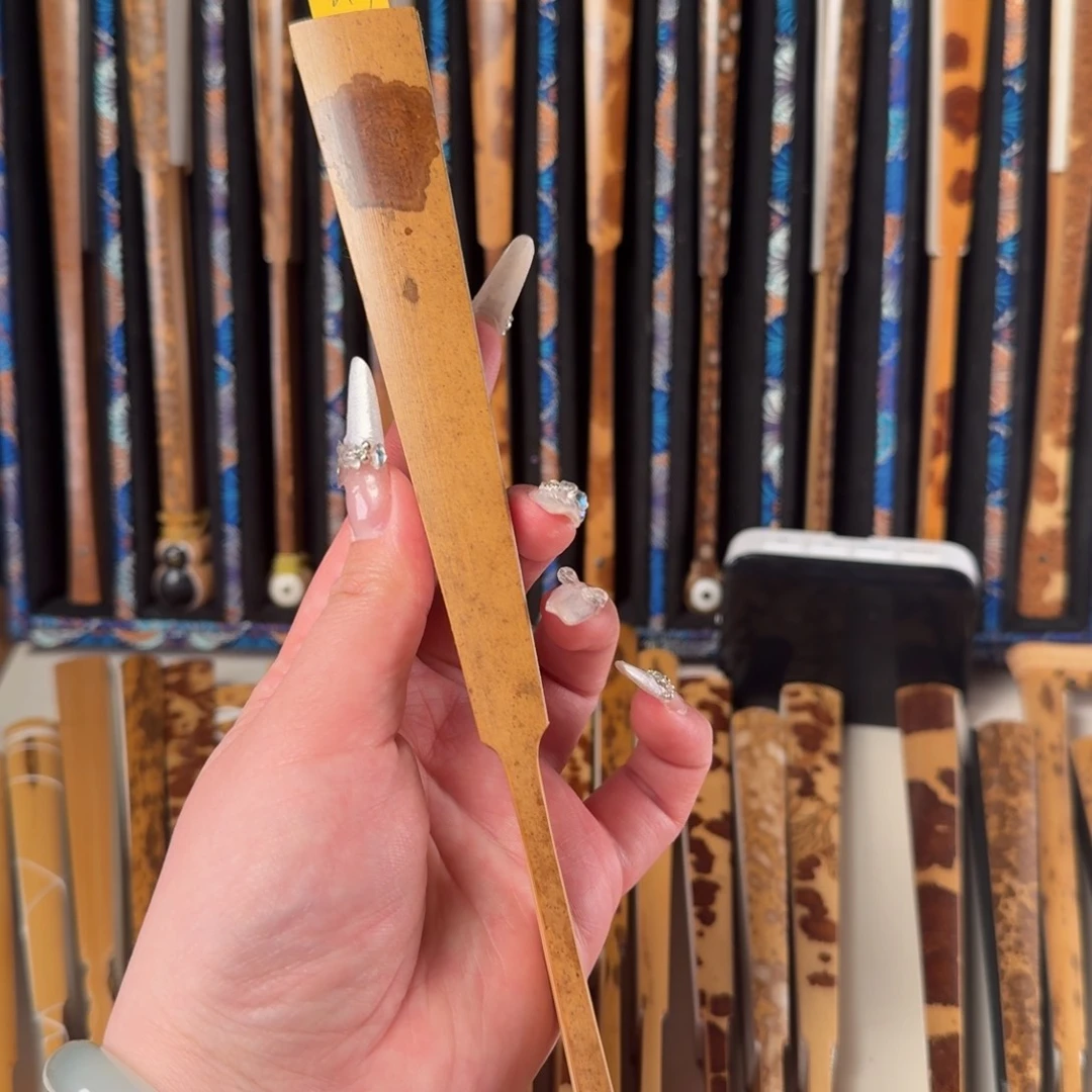 扇子老*子兵哥扇艺斑竹折扇小明