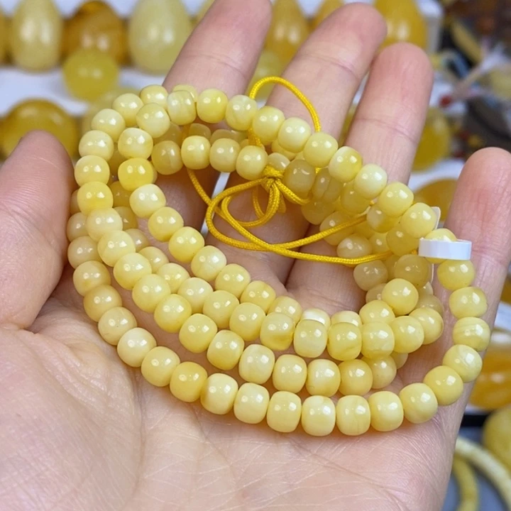 蜜蜡手链未镶嵌紫**來天然原矿假一赔十