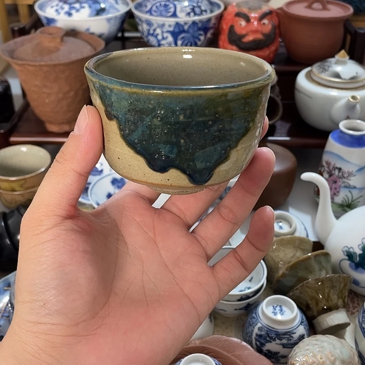 瓷片织布烧不错的杯子哦