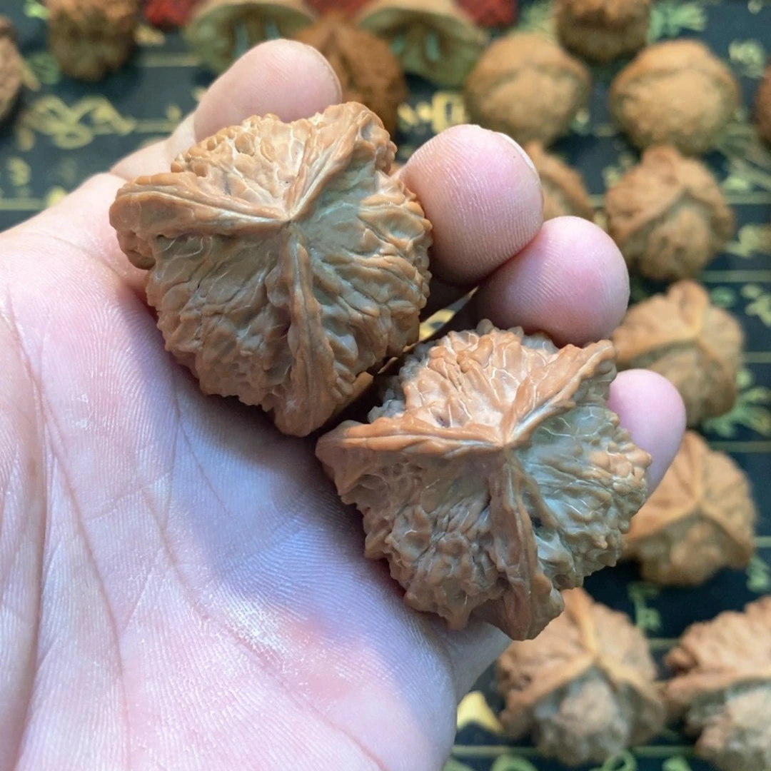 文玩麻核桃盘山三棱