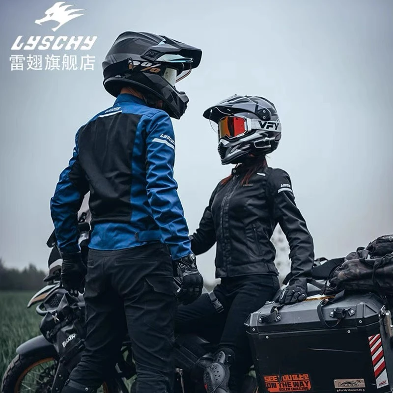 LYSCHY/雷翅3027摩托车夏季骑行服男女防摔护甲衣网眼透气机车服