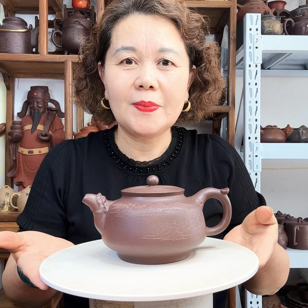 茶壶紫砂寰**叶紫砂壶泡茶