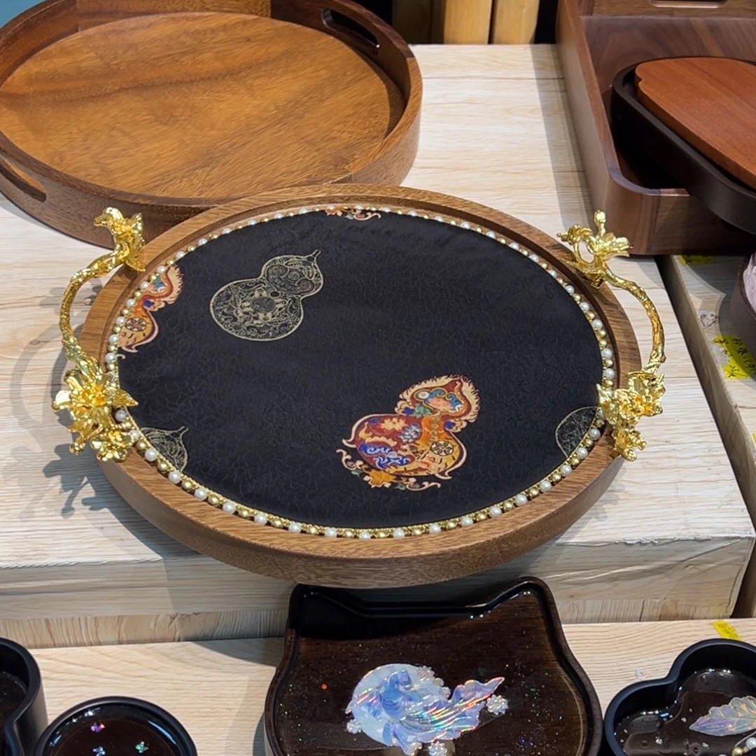 摆件L****N圆盘葫芦茶席旋转壶承