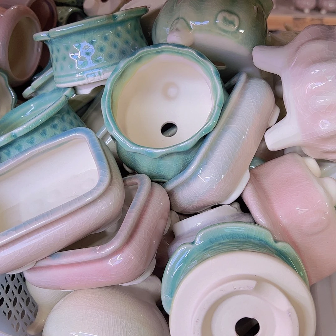 陶瓷花盆当场满12包邮