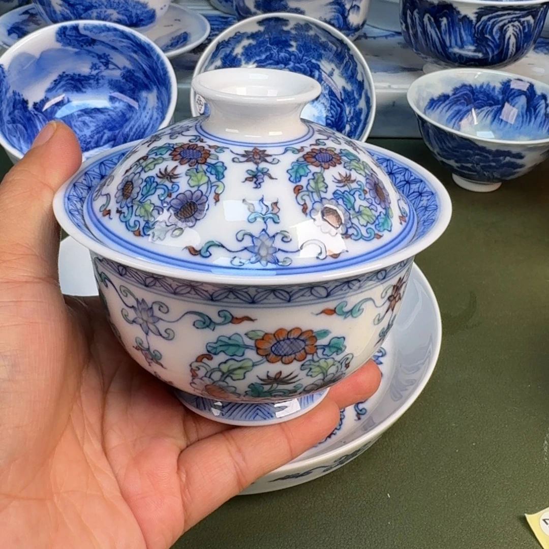 陶瓷景德镇纯手绘茶具圆圆283