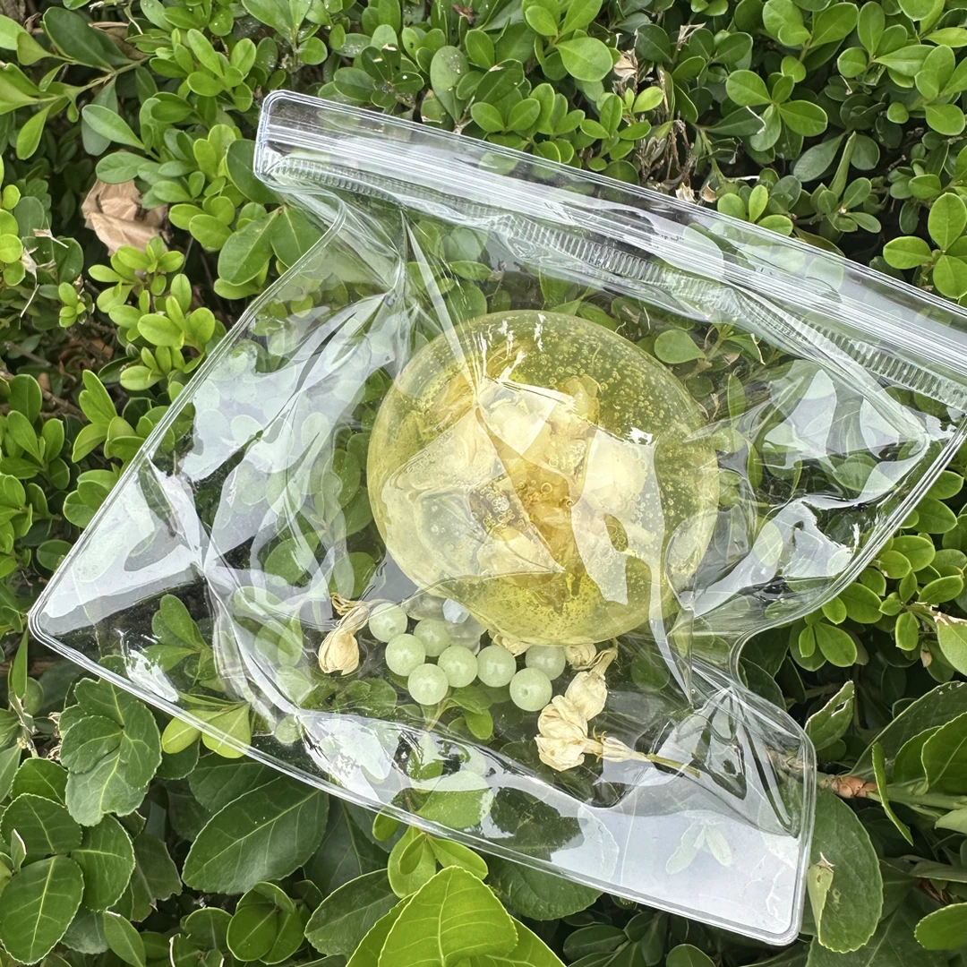 茉莉花茶冰冻新品透亮水晶泥6cm球球解压美丽球～