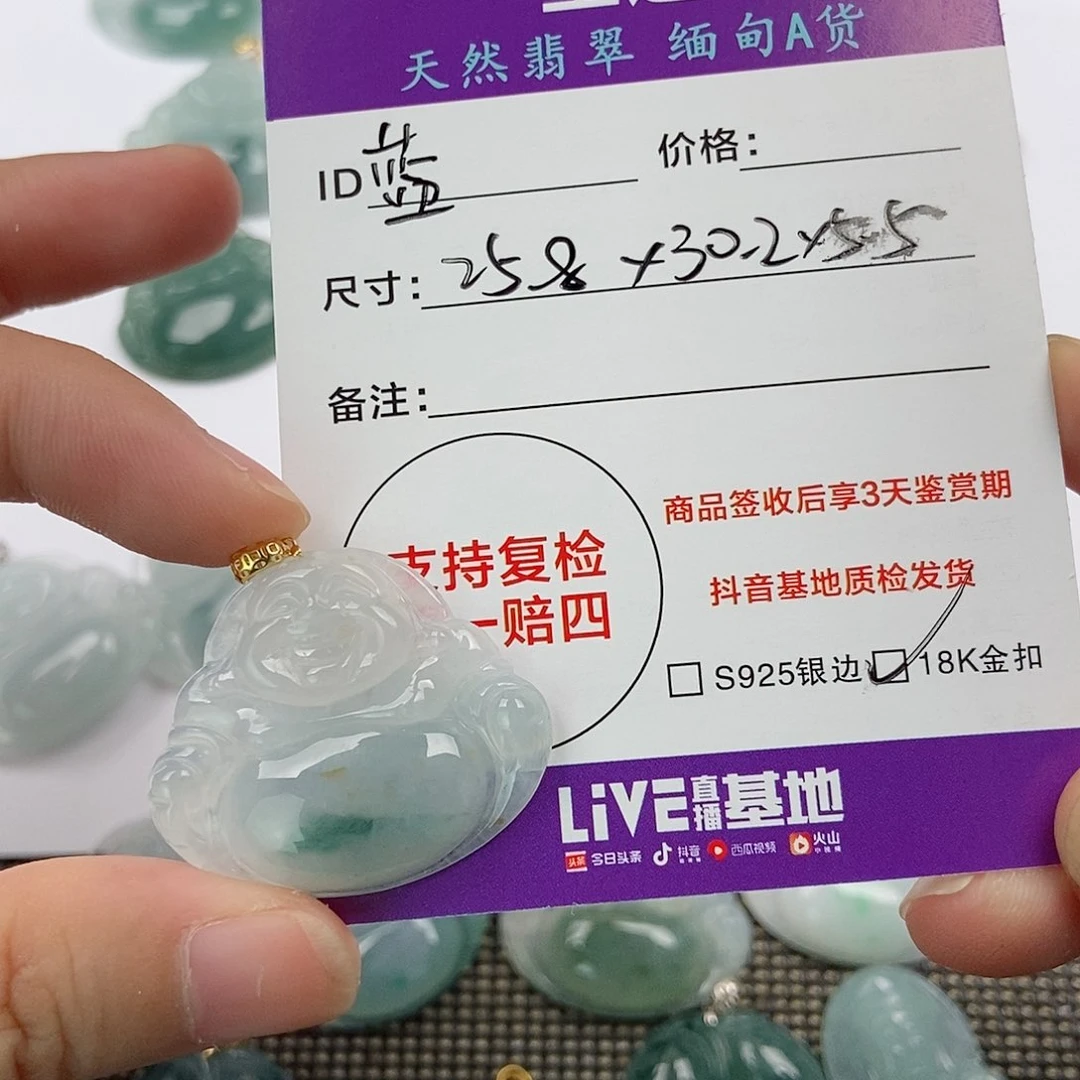 翡翠未镶嵌颈饰蓝****精翡翠