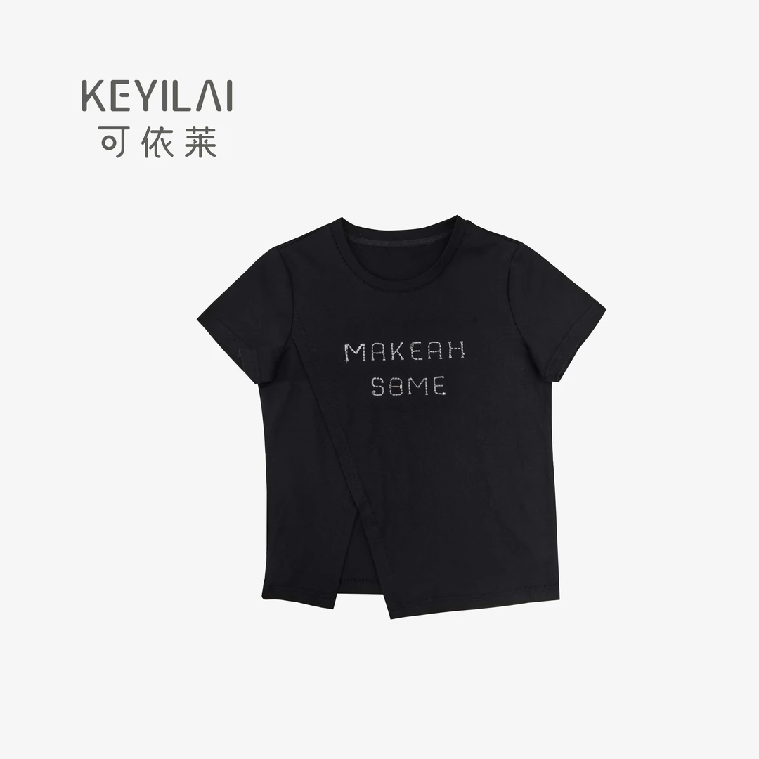T恤休闲百搭女士时尚时尚春夏印花圆领DY5X5Q0380