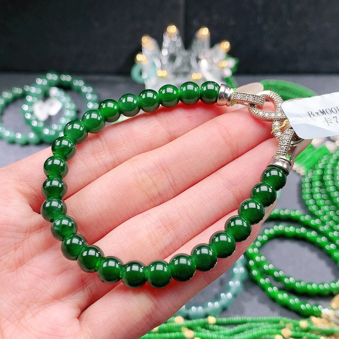 翡翠未镶嵌手链7.0
