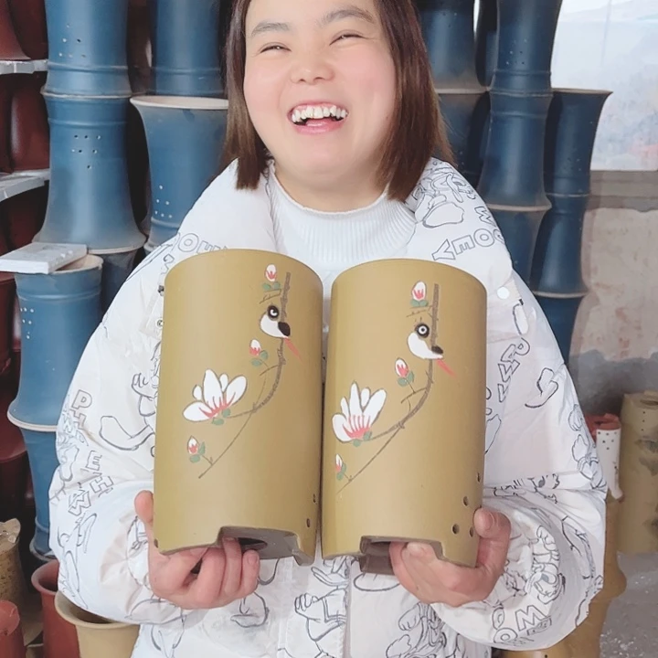 紫砂宜兴紫砂花盆