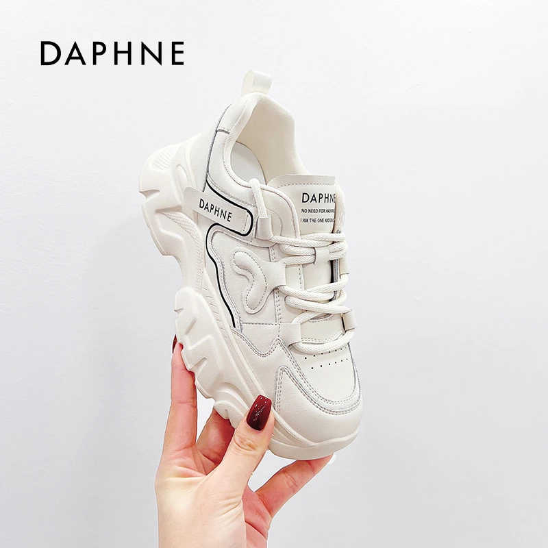 Daphne/达芙妮老爹鞋女2025冬季新款时尚百搭厚底休闲运动鞋