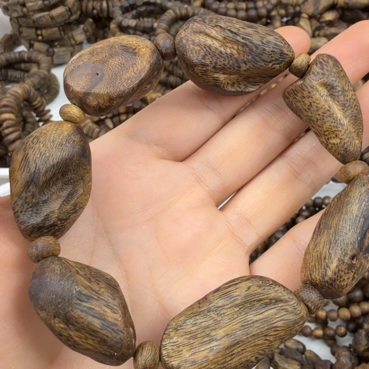 沉香手串沉香绿奇楠大树丁留疤28.6