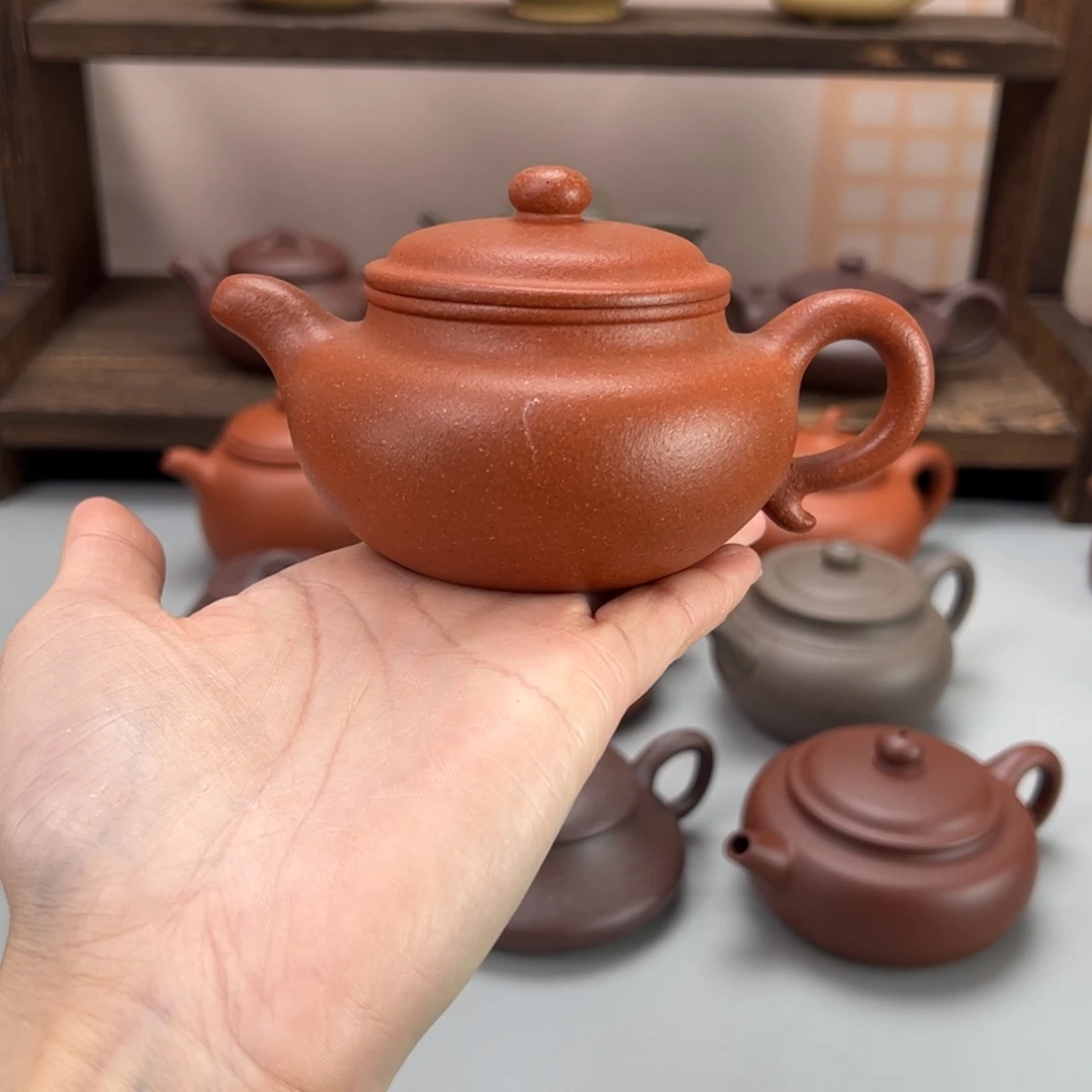 紫砂茶杯红降仿古185cc微瑕不退换