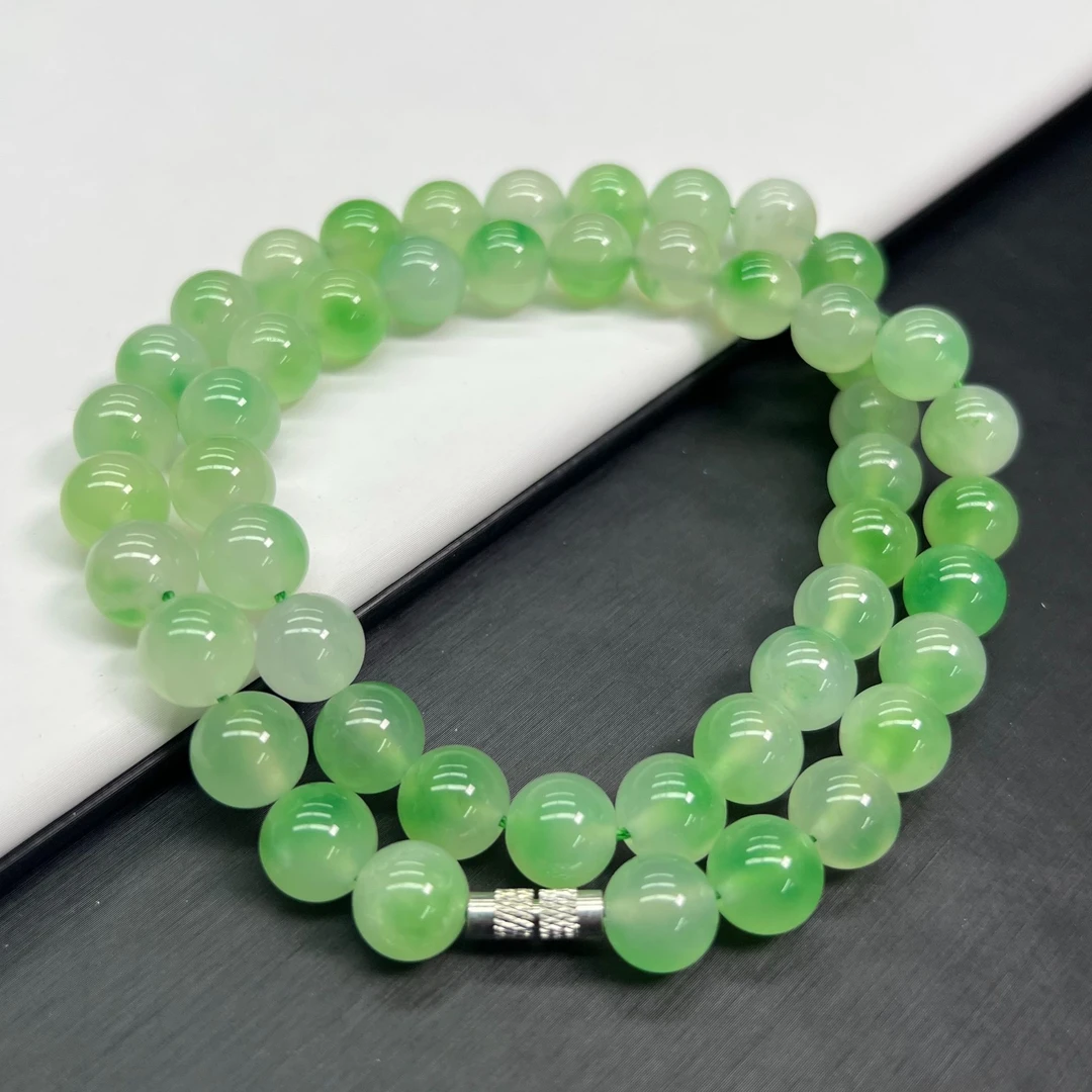 A325【精品】绿飘妈妈链10mm手链百搭