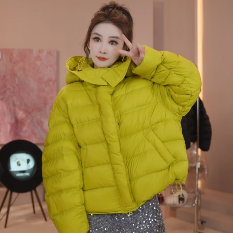 2025新款韩版90白鸭绒羽绒服宽松保暖外套女时尚【 云羽 】