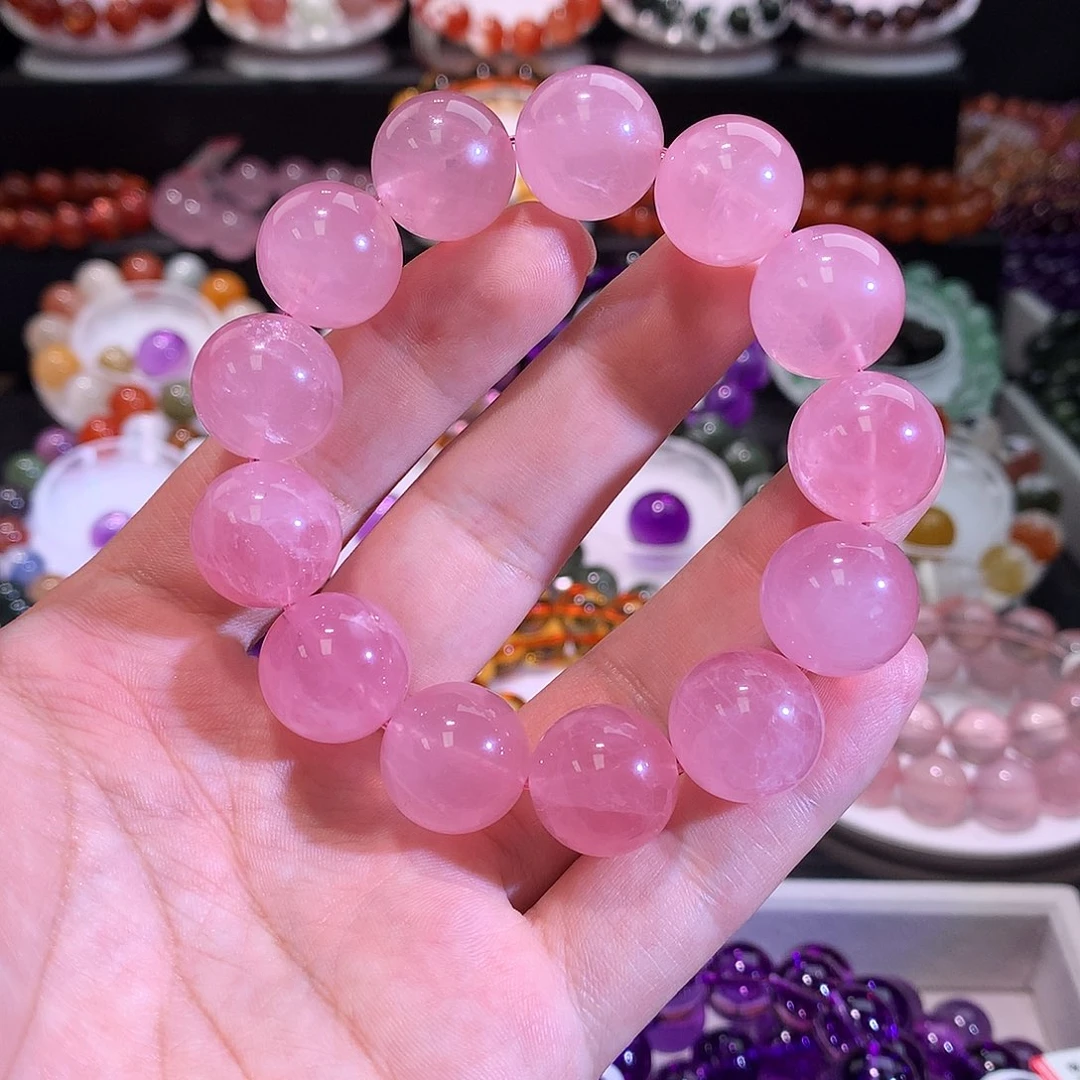 水晶手链未镶嵌老矿马粉16+