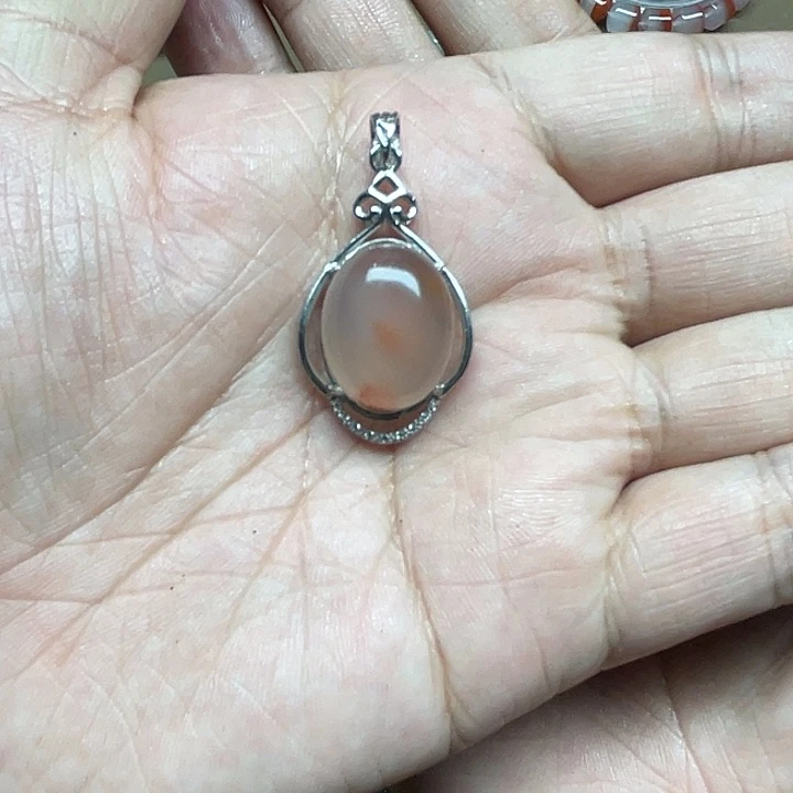 南红玛瑙合金吊坠(不含链)
