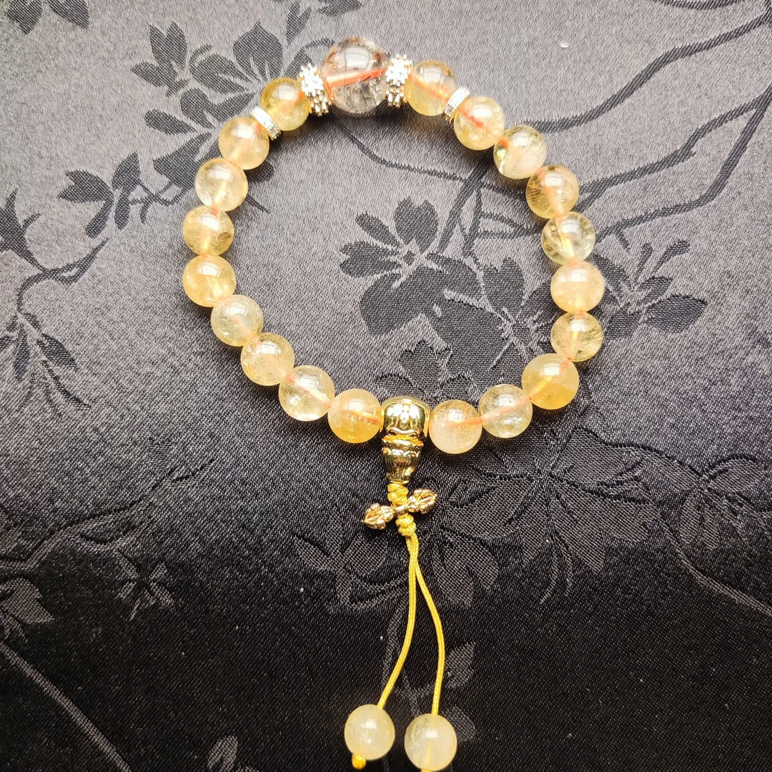 凫谣合金黄晶手串时尚配饰品8.5mm