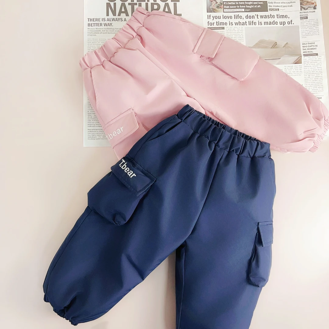 【小雪礼】K002软壳三防加厚棉裤男女童2025冬季加厚百搭免洗裤宝宝