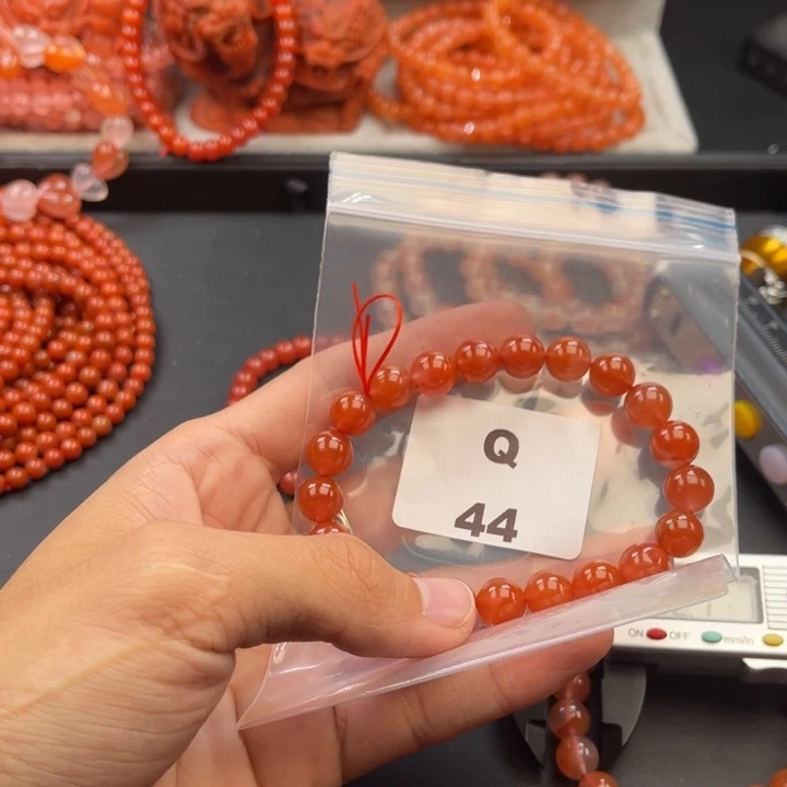 南红玛瑙未镶嵌多样性发货默认微瑕称重9mm