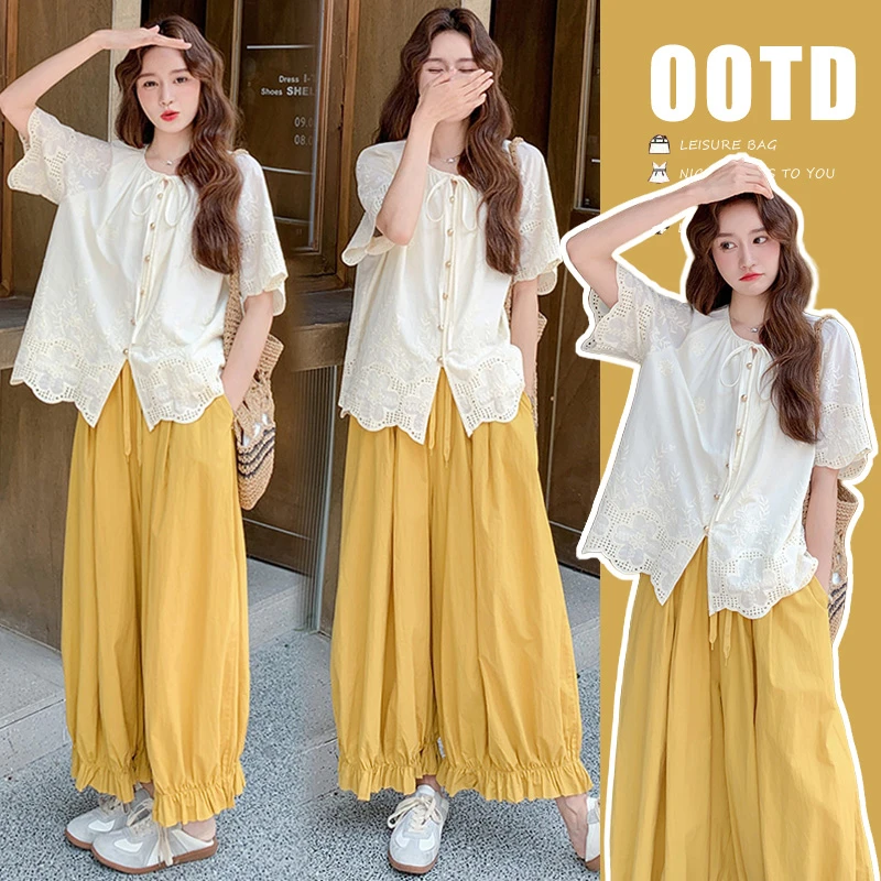 时尚孕妇装夏季新款洋气气质宽松两件套装