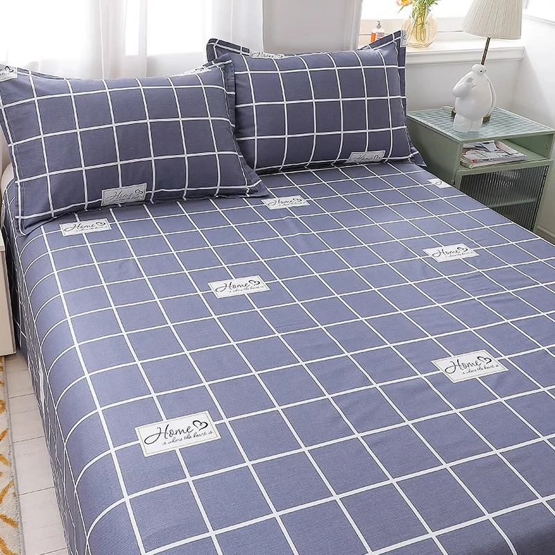 100全棉床单单件单人0.9米1.2m纯棉被单枕套2三件套1.5学生宿舍