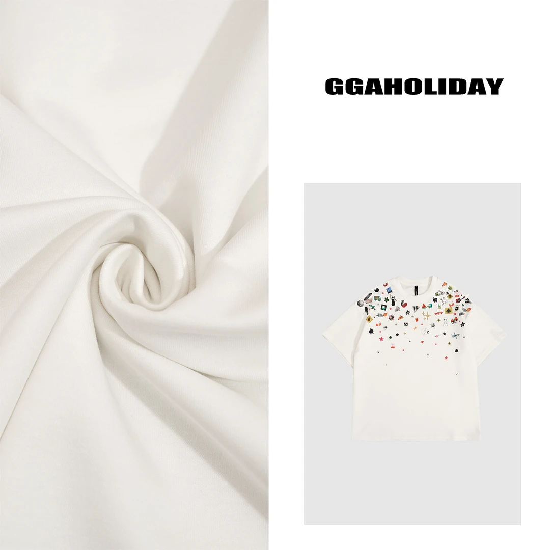 【上新】GGAHOLIDAY夏季美式休闲复古宽松圆领短袖T恤上衣-152429