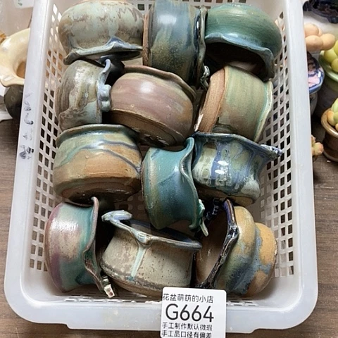 紫砂花盆664瑕疵品口径5到5.5左右