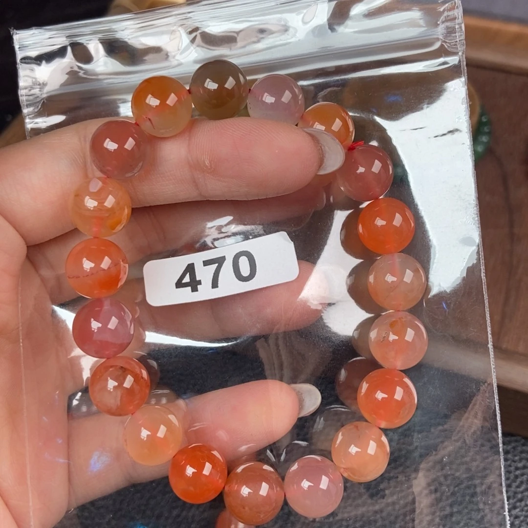 南红玛瑙未镶嵌手链卡10.7