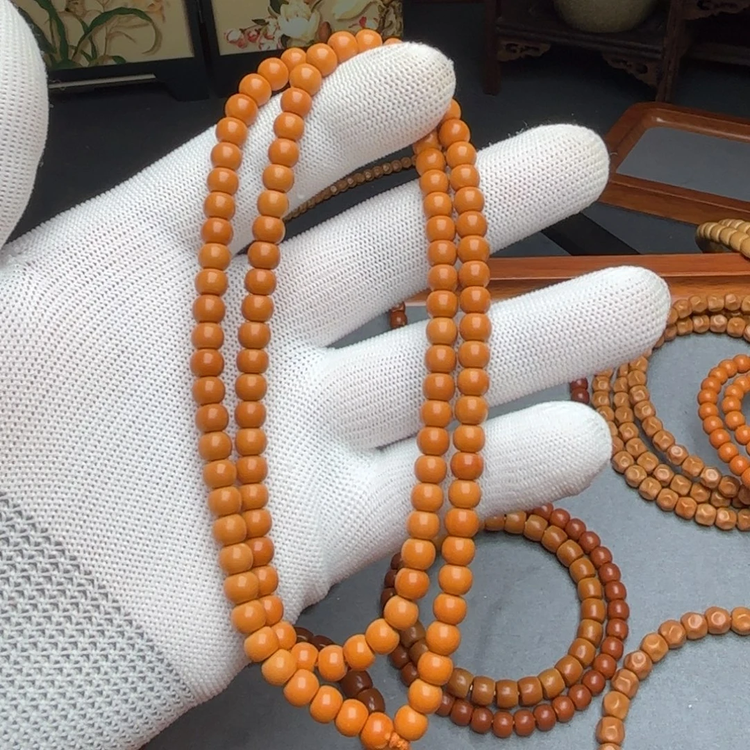 橄榄核手串老挝核尖长串6.4