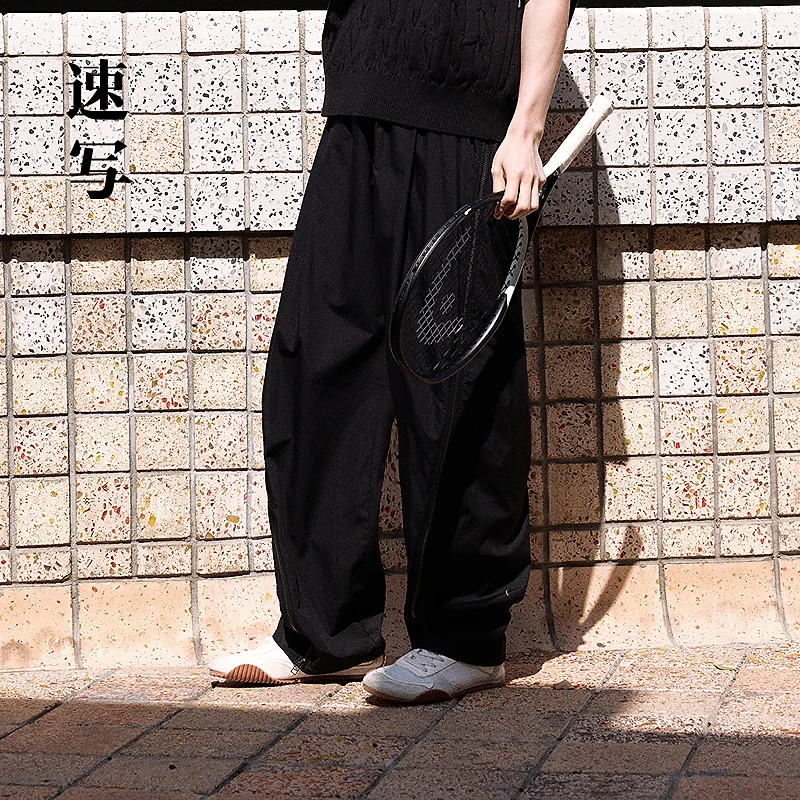 【商场同款】速写男装2025春新品休闲裤宽松棉质弯刀裤9P3E11810