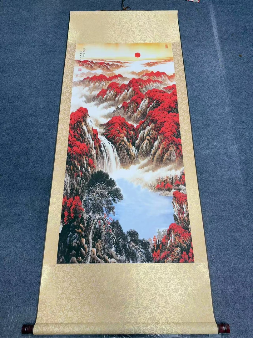 《鸿运当头 .一红》 宽60高160 国画5.18