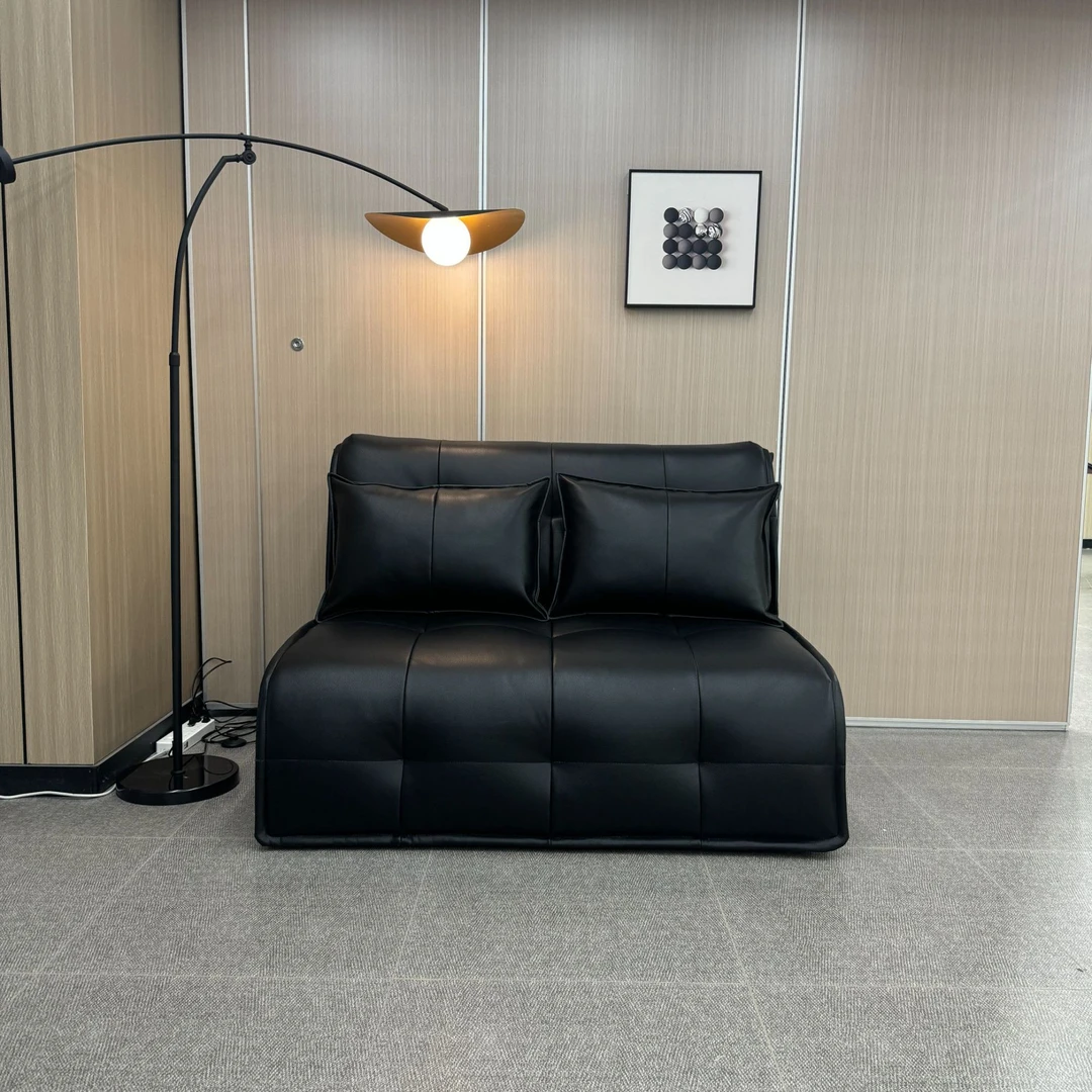 智能电动沙发床两用奶油风远程多功能小户型双人书房阳台伸缩沙发