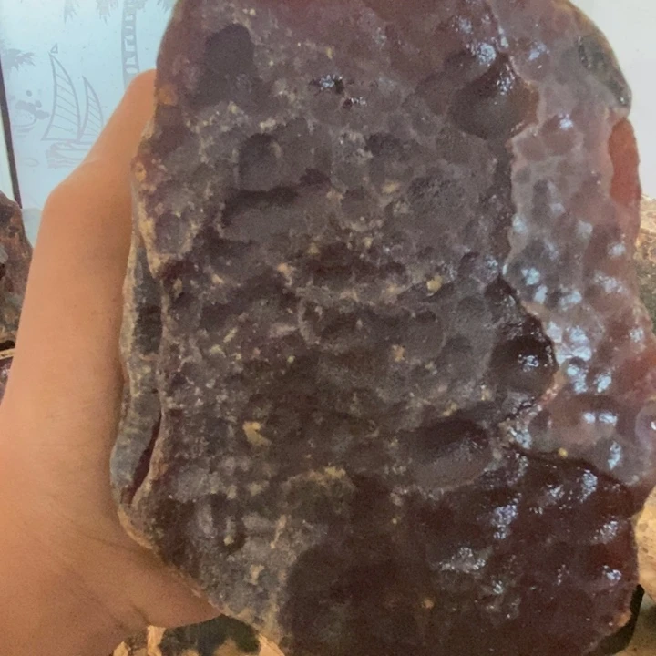 玉***源玛瑙/玉髓合金珠宝奇石巴西玛瑙