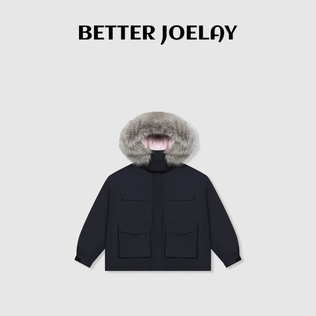 BETTER JOELAY-【墨蓝膨绒】时尚棉服保暖百搭休闲通勤风Z0959-1