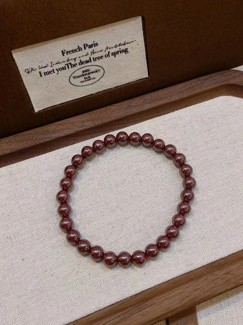 含辰砂工艺品A265 朱砂原矿砂手串