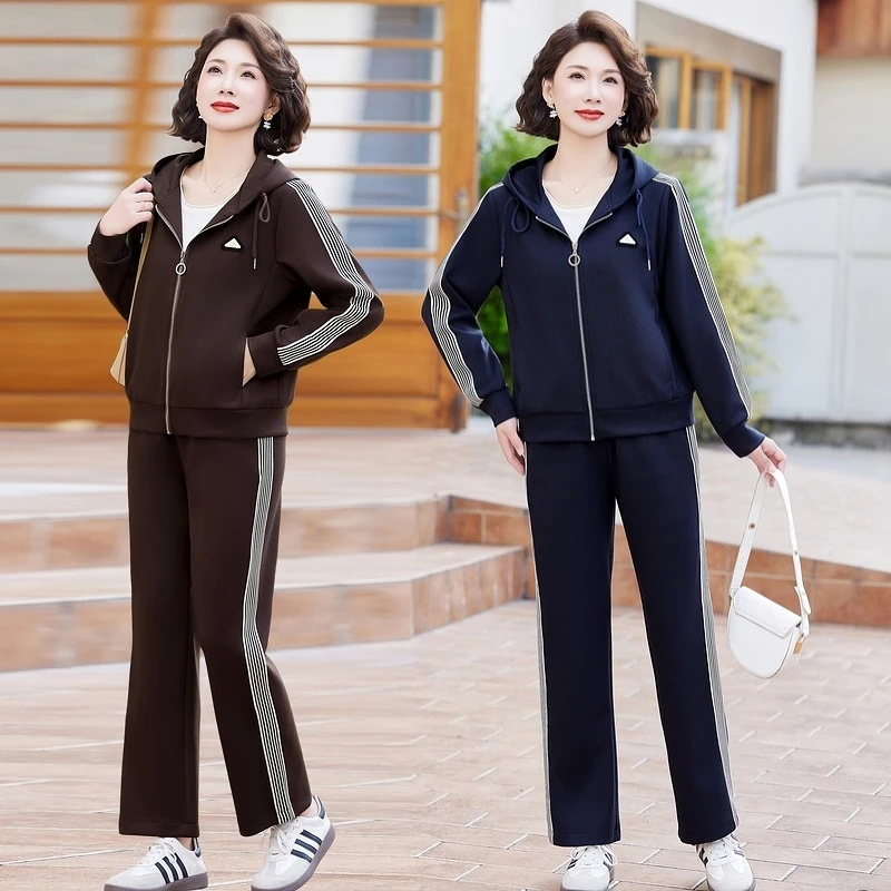 子母依女士连帽休闲套装25317QEF2522