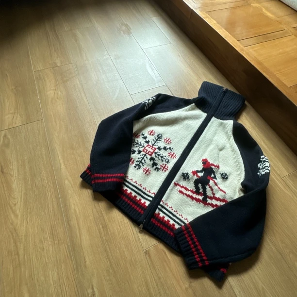 【美琪优选】咩 女士拉链滑雪毛衣开衫 女毛衣