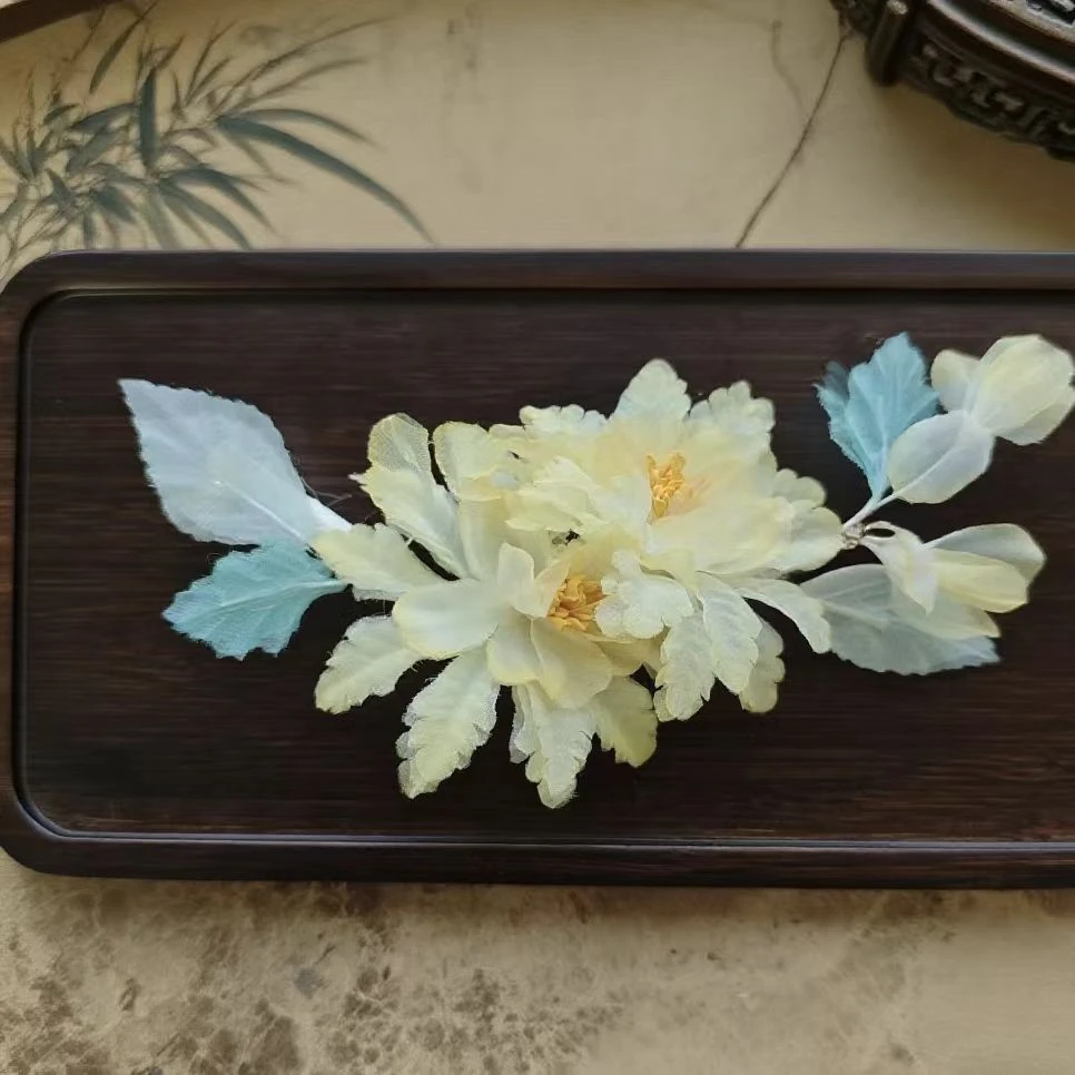 云鬓花古风饰品古装发饰仙气飘飘烫花 金英含露(孤品汉服发冠B266
