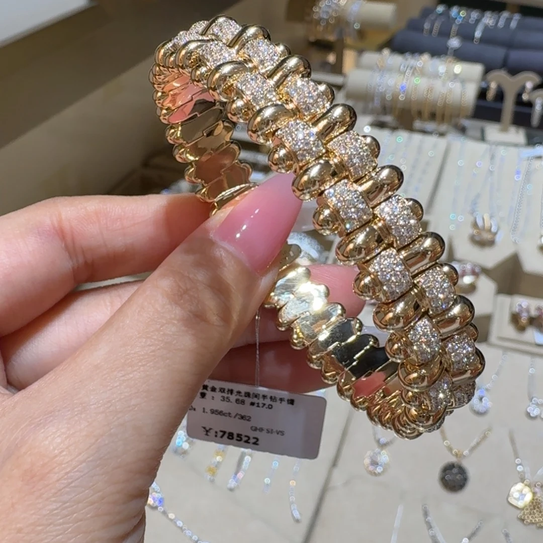 18K金镶嵌手镯钻石