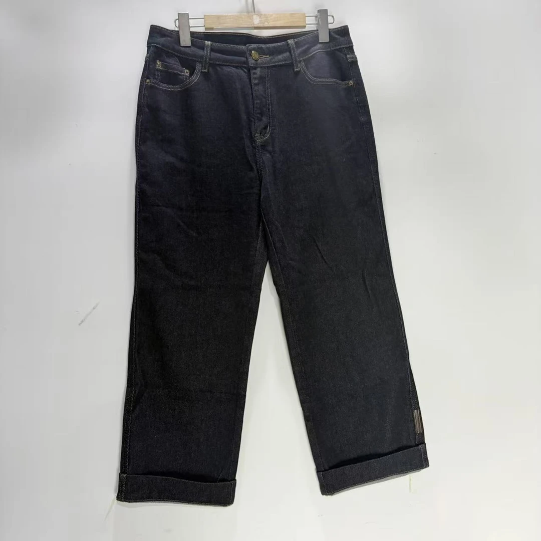 QC 时尚洋气百搭直筒牛仔裤女2023秋冬休闲牛仔裤裤002