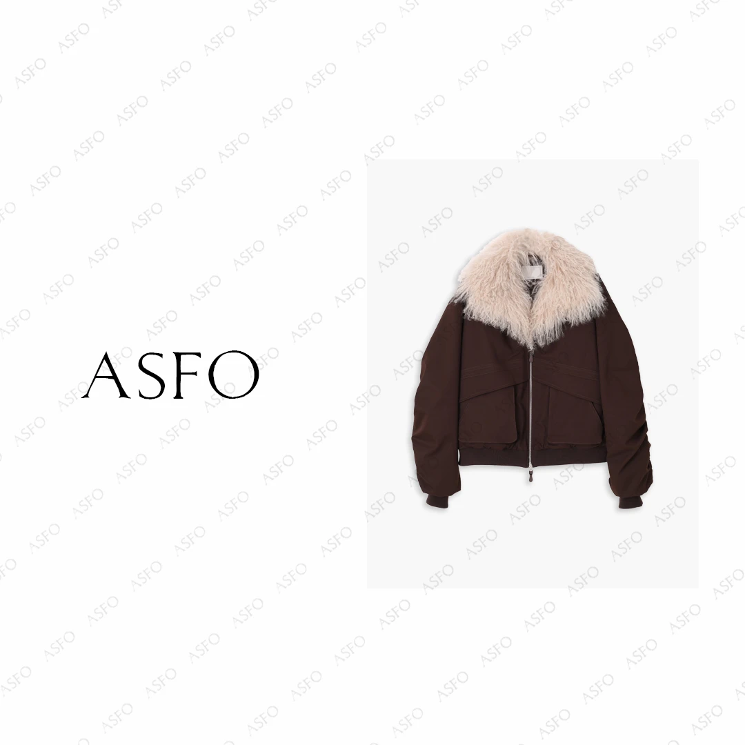 【AS凌霜】25新定制高级大毛领保暖休闲鹅绒服AS25DYRF04720