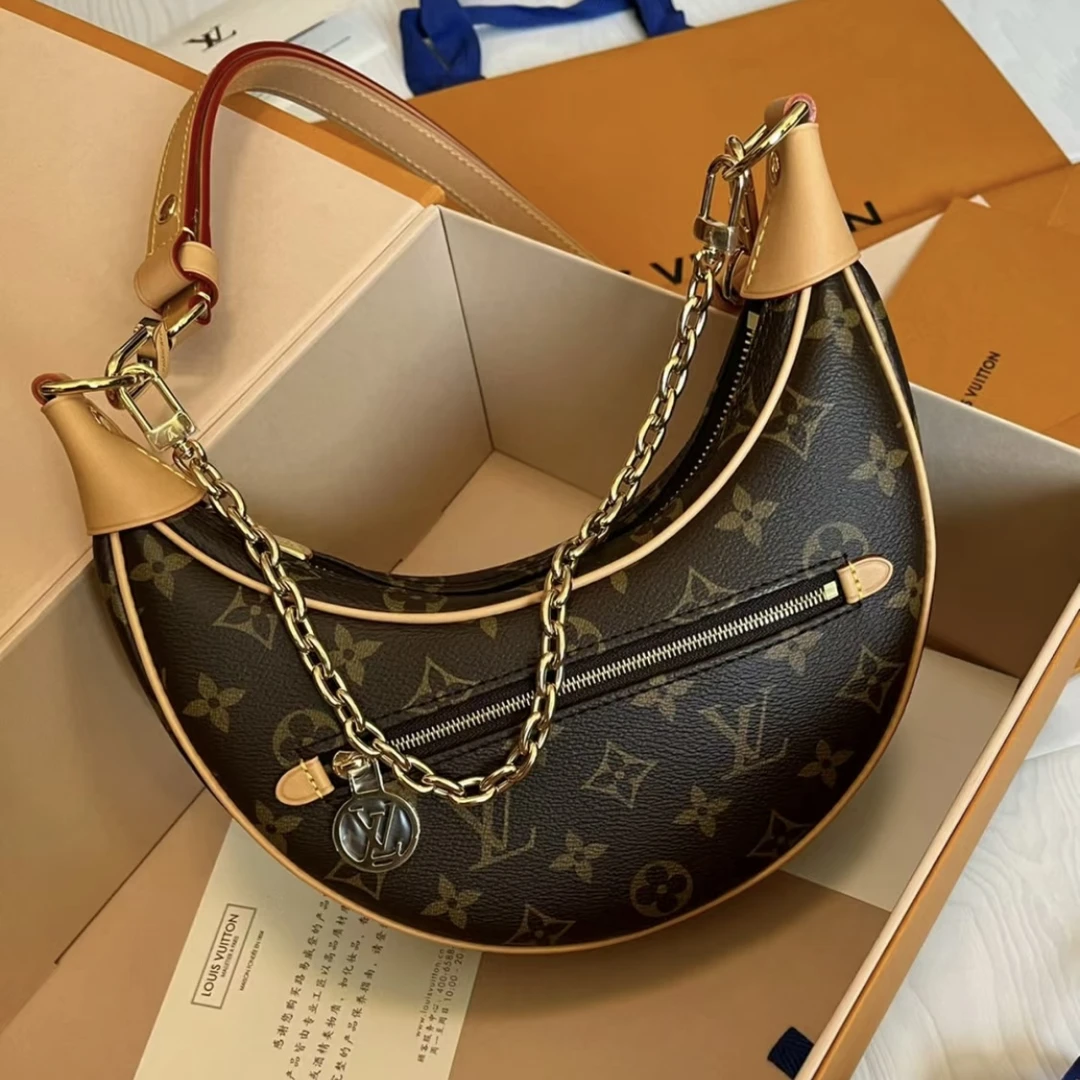99新 LouisVuitton/路易威登  安琳/月亮/豌豆月牙包